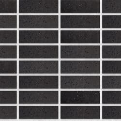 Black Brick Travertine Stack Bond