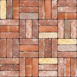 Recycled Brick Paver Basketweave